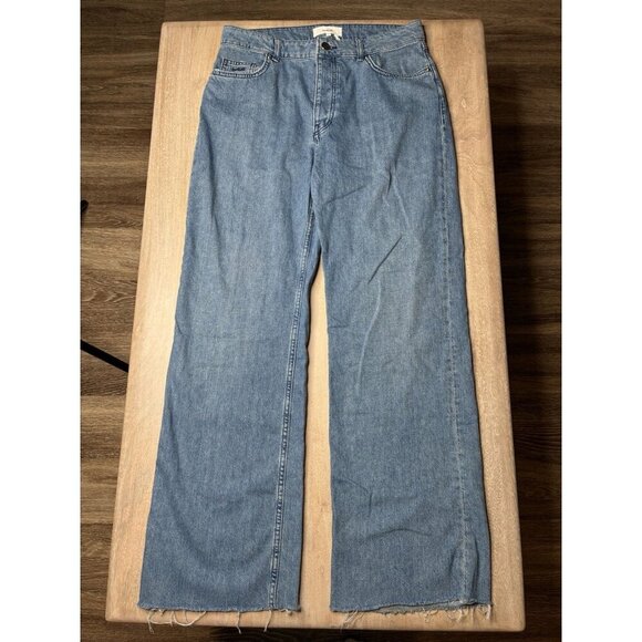 ba&sh Clifford High Rise Straight Leg Jeans in Blue Jeans Size Large 31" Waist - Picture 3 of 11